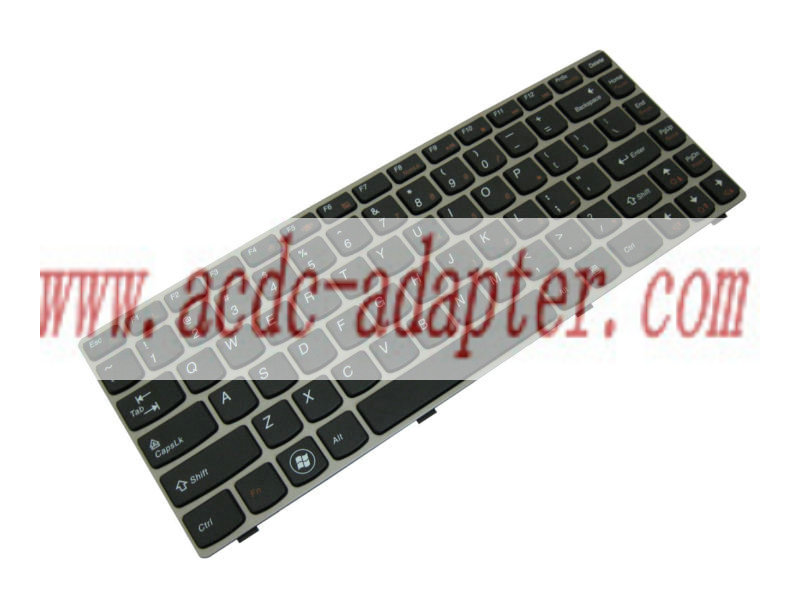 NEW Genuine IBM Lenovo IdeaPad Z360 US Black Keyboard silver Fra - Click Image to Close